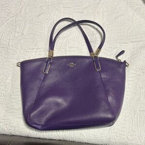 Purple Leather Women's Bag